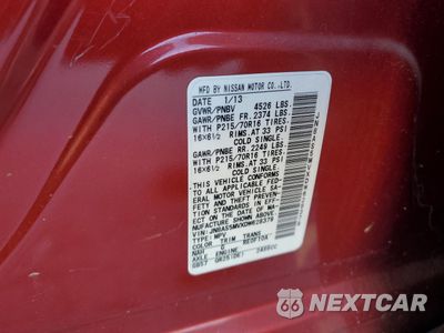 Zdjęcie 12 z 12 samochodu: 2013 NISSAN ROGUE S VIN:JN8AS5MVXDW628379 - miniatura