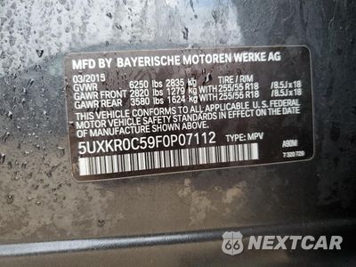 Zdjęcie 12 z 14 samochodu: 2015 BMW X5 XDRIVE35I VIN:5UXKR0C59F0P07112 - miniatura