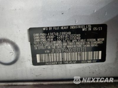 Zdjęcie 13 z 15 samochodu: 2013 SUBARU IMPREZA WRX VIN:JF1GV7E60DG031371 - miniatura
