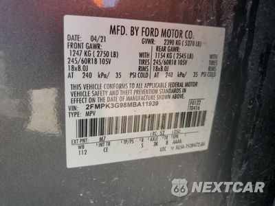 Zdjęcie 13 z 15 samochodu: 2021 FORD EDGE SE VIN:2FMPK3G98MBA11939 - miniatura