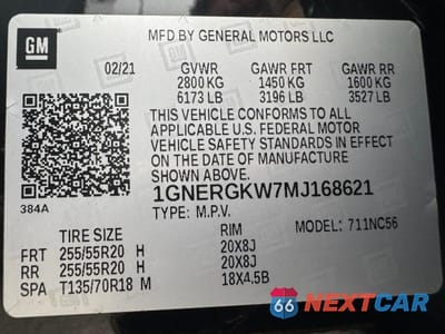 Zdjęcie 15 z 15 samochodu: 2021 CHEVROLET TRAVERSE LT VIN:1GNERGKW7MJ168621 - miniatura