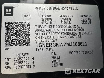 Zdjęcie 15 z 15 samochodu: 2021 CHEVROLET TRAVERSE LT VIN:1GNERGKW7MJ168621 - miniatura