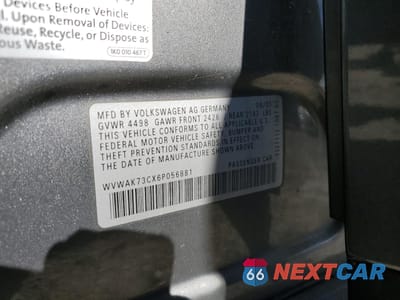 Zdjęcie 12 z 12 samochodu: 2006 VOLKSWAGEN PASSAT 2.0T VIN:WVWAK73CX6P056881 - miniatura