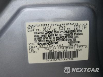 Zdjęcie 13 z 15 samochodu: 2012 NISSAN SENTRA 2.0 VIN:3N1AB6AP6CL667808 - miniatura