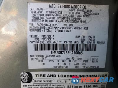 Zdjęcie 13 z 13 samochodu: 2006 FORD FREESTYLE SEL VIN:1FMZK02166GA10065 - miniatura