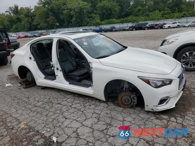 Czwarte zdjęcie samochodu z boku: 2021 INFINITI Q50 LUXE VIN:JN1EV7BR6MM753304 - miniatura