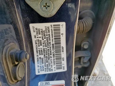 Zdjęcie 12 z 12 samochodu: 2007 HONDA CIVIC EX VIN:1HGFA16867L133608 - miniatura