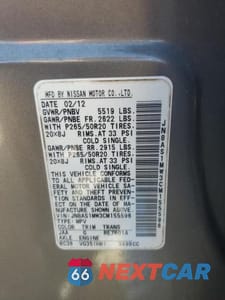 Zdjęcie 13 z 13 samochodu: 2012 INFINITI FX35 VIN:JN8AS1MW3CM155596 - miniatura