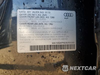 Zdjęcie 12 z 14 samochodu: 2013 AUDI Q5 PREMIUM PLUS VIN:WA1DGAFP8DA055085 - miniatura