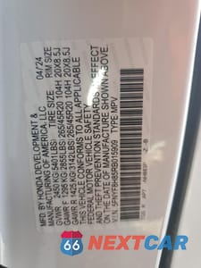 Zdjęcie 13 z 16 samochodu: 2024 HONDA PASSPORT BLACK EDITION VIN:5FNYF8H85RB015909 - miniatura