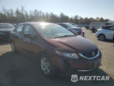 Czwarte zdjęcie samochodu z boku: 2015 HONDA CIVIC LX VIN:19XFB2F5XFE284384 - miniatura