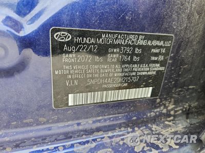 Zdjęcie 12 z 12 samochodu: 2013 HYUNDAI ELANTRA GLS VIN:5NPDH4AE2DH215707 - miniatura