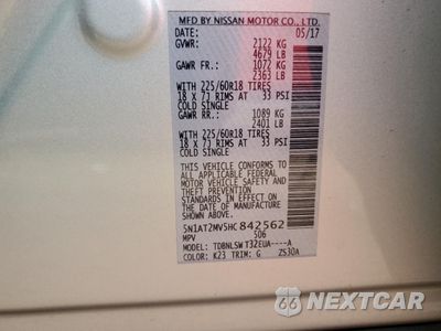 Zdjęcie 12 z 13 samochodu: 2017 NISSAN ROGUE SV VIN:5N1AT2MV5HC842562 - miniatura