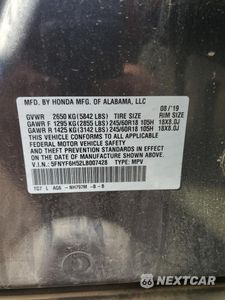 Zdjęcie 13 z 14 samochodu: 2020 HONDA PILOT EXL VIN:5FNYF6H52LB007428 - miniatura