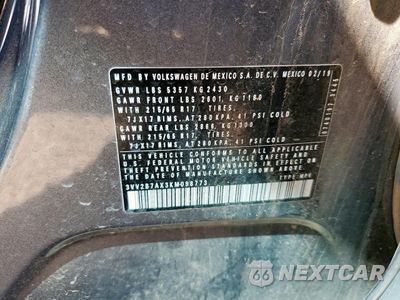 Zdjęcie 13 z 14 samochodu: 2019 VOLKSWAGEN TIGUAN SE VIN:3VV2B7AX3KM098773 - miniatura