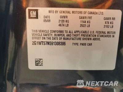 Zdjęcie 12 z 14 samochodu: 2009 CHEVROLET IMPALA 1LT VIN:2G1WT57N591308386 - miniatura