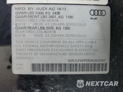 Zdjęcie 13 z 15 samochodu: 2013 AUDI Q5 PREMIUM PLUS VIN:WA1LFAFP0DA092047 - miniatura