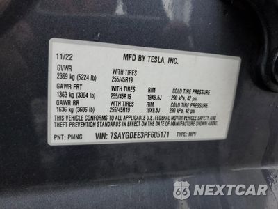 Zdjęcie 13 z 15 samochodu: 2023 TESLA MODEL Y VIN:7SAYGDEE3PF605171 - miniatura