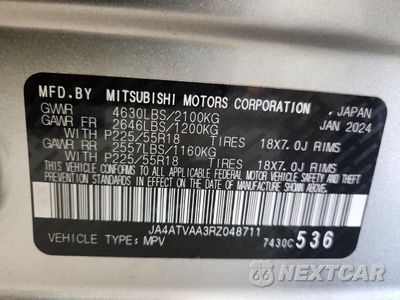 Zdjęcie 14 z 15 samochodu: 2024 MITSUBISHI ECLIPSE CROSS LE VIN:JA4ATVAA3RZ048711 - miniatura