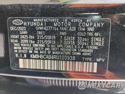 Zdjęcie 13 z 16 samochodu: 2024 HYUNDAI KONA SEL VIN:KM8HBCAB4RU103938 - miniatura