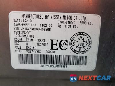 Zdjęcie 13 z 13 samochodu: 2010 INFINITY G37 VIN:JN1CV6AR9AM456865 - miniatura