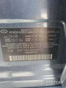 Zdjęcie 13 z 15 samochodu: 2009 HYUNDAI SONATA GLS VIN:5NPET46C39H494117 - miniatura