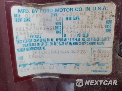 Zdjęcie 12 z 12 samochodu: 1989 FORD RANGER VIN:1FTCR10A1KUA94726 - miniatura