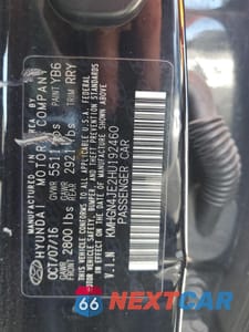 Zdjęcie 12 z 12 samochodu: 2017 GENESIS G80 BASE VIN:KMHGN4JE2HU192460 - miniatura