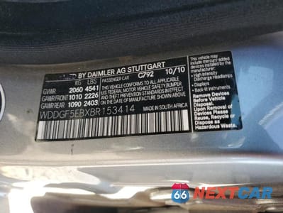 Zdjęcie 12 z 12 samochodu: 2011 MERCEDES-BENZ C 300 VIN:WDDGF5EBXBR153414 - miniatura