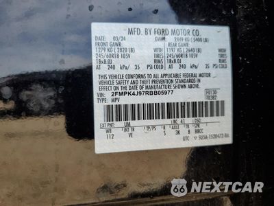 Zdjęcie 12 z 15 samochodu: 2024 FORD EDGE SEL VIN:2FMPK4J97RBB05977 - miniatura