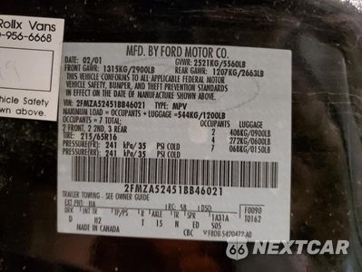 Zdjęcie 13 z 15 samochodu: 2001 FORD WINDSTAR SE VIN:2FMZA52451BB46021 - miniatura