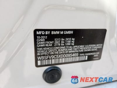 Zdjęcie 13 z 13 samochodu: 2013 BMW M5 VIN:WBSFV9C5XDD095469 - miniatura