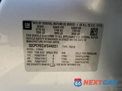 Zdjęcie 12 z 14 samochodu: 2015 CHEVROLET SILVERADO C1500 LT VIN:3GCPCREC9FG449551 - miniatura