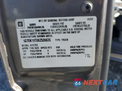Zdjęcie 12 z 14 samochodu: 1999 GMC NEW SIERRA K1500 VIN:1GTEK19T8XZ535635 - miniatura