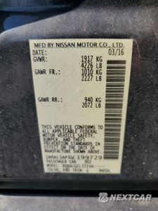 Zdjęcie 12 z 12 samochodu: 2016 NISSAN ALTIMA 2.5 VIN:1N4AL3AP3GC199729 - miniatura