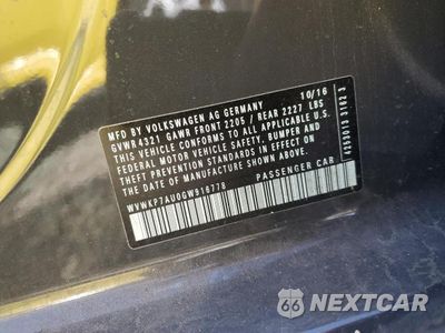 Zdjęcie 12 z 12 samochodu: 2016 VOLKSWAGEN E-GOLF SE VIN:WVWKP7AU0GW916778 - miniatura