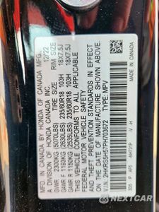 Zdjęcie 14 z 14 samochodu: 2023 HONDA CR-V SPORT VIN:2HKRS5H57PH703672 - miniatura