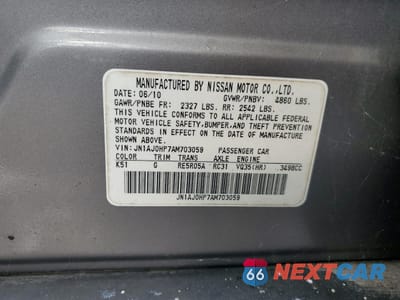 Zdjęcie 13 z 13 samochodu: 2010 INFINITI EX35 BASE VIN:JN1AJ0HP7AM703059 - miniatura