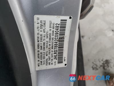 Zdjęcie 13 z 13 samochodu: 2002 HONDA CR-V EX VIN:JHLRD78842C090482 - miniatura