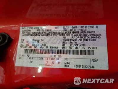 Zdjęcie 12 z 14 samochodu: 2013 FORD FOCUS SE VIN:1FADP3K27DL164840 - miniatura