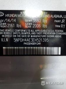 Zdjęcie 12 z 12 samochodu: 2014 HYUNDAI ELANTRA SE VIN:5NPDH4AE3EH521395 - miniatura