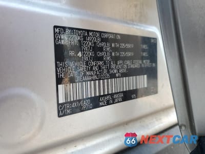 Zdjęcie 12 z 15 samochodu: 2022 TOYOTA VENZA LE VIN:JTEAAAAH8NJ102235 - miniatura