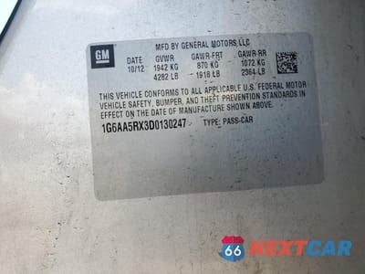 Zdjęcie 12 z 14 samochodu: 2013 CADILLAC ATS VIN:1G6AA5RX3D0130247 - miniatura