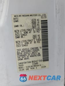 Zdjęcie 14 z 14 samochodu: 2019 NISSAN NV 2500 S VIN:1N6BF0KY5KN804730 - miniatura