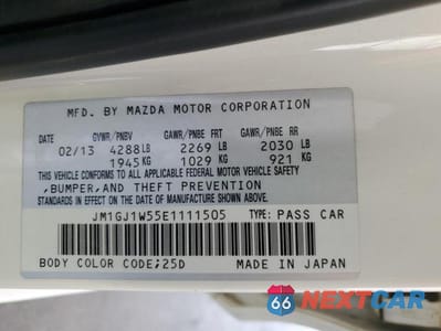 Zdjęcie 13 z 13 samochodu: 2014 MAZDA 6 GRAND TOURING VIN:JM1GJ1W55E1111505 - miniatura