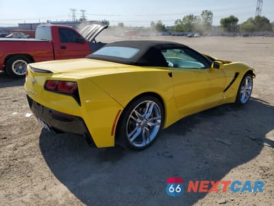 Trzecie zdjęcie samochodu z tyłu: 2019 CHEVROLET CORVETTE STINGRAY 3LT VIN:1G1YF3D75K5111314 - miniatura