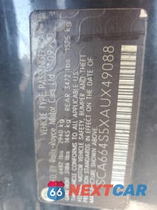 Zdjęcie 12 z 12 samochodu: 2010 ROLLS-ROYCE GHOST VIN:SCA664S5XAUX49088 - miniatura