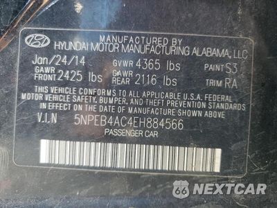 Zdjęcie 12 z 12 samochodu: 2014 HYUNDAI SONATA GLS VIN:5NPEB4AC4EH884566 - miniatura