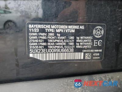 Zdjęcie 13 z 13 samochodu: 2024 BMW X5 XDRIVE40I VIN:5UX23EU00R9U66638 - miniatura