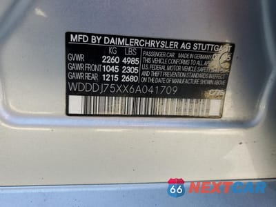 Zdjęcie 12 z 12 samochodu: 2006 MERCEDES-BENZ CLS 500C VIN:WDDDJ75XX6A041709 - miniatura